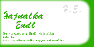 hajnalka endl business card